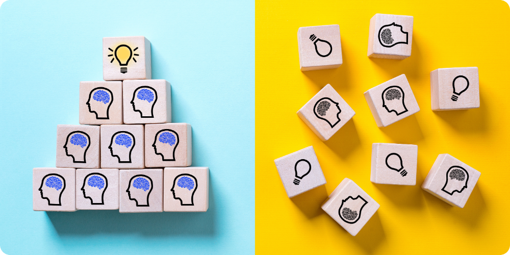 Office workers reviewing documents