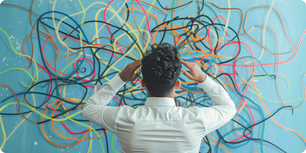 Disorganized paperwork and stacked documents